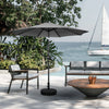 Mondeer 2.7M/3M Garden Parasol Umbrella Round Sun Shade Crank Tilt Red/Beige