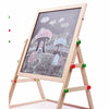 Wooden 2 in 1 Kids Easel Chalk Drawing Board Blackboard and Whiteboard Children