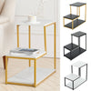 L Shape Sofa Side End Table Linear 2 Tier Accent Snack Coffee Table Contemporary