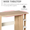 Duo Work Desk & 3-Tier Side Shelves Wide Table Top Sturdy Frame 2-In-1 Office
