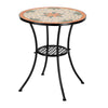 60CM Round Mosaic Garden Coffee Table Decorative Outdoor Dining Furniture 50lbs