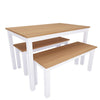 Solid Wood Dining Table Chairs 2 Bench Set Kitchen Dining Room Home Furniture