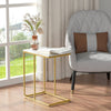 Premium Marble Top Coffee Table With Gold Painted Iron Steel Frame Home Office