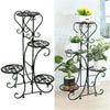 Wrought Iron Outdoor Indoor Pot Plant Stand Garden Decor Round Flower Rack Metal