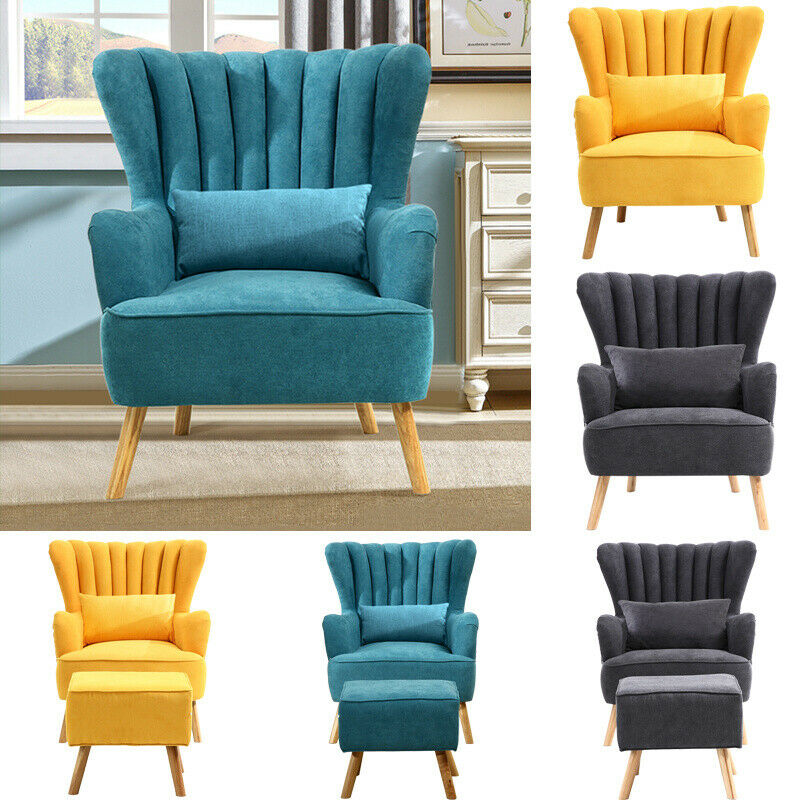Scallop Shell Chair Wing Back Armchair Ridged Scallop Shell Tub Chair Single Seat Sofa ...
