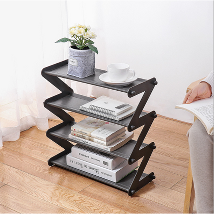 4Tier Z Shape Shoe Rack Assembled Shelf Storage Organiser Flower Pot Display UK