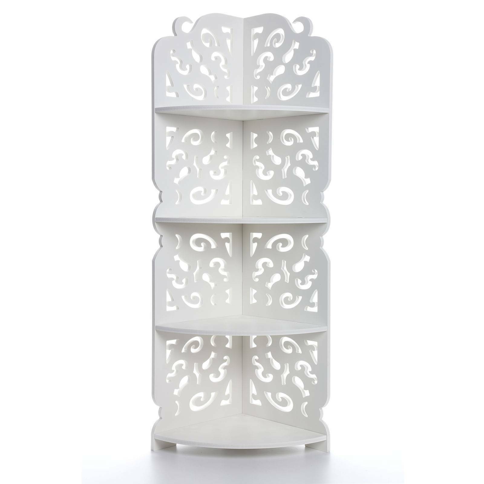 Corner Shelf Stand 4 Tiers Organizer Rack Bathroom Kitchen Storage Display Unit