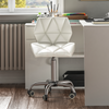 Computer Office Chair Cushioned Home Swivel Leather Small Adjustable Desk White
