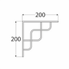 2 x Decorative Shelf Supports Metal Zigzag Bracket Black or Silver 2 Sizes