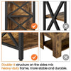 TV Unit, TV Stand Cabinet, Retro TV Console Table with Open Storage Compartments