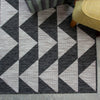 Black & Grey Geometric Rug Small Large Washable Mats Dryable Outdoor Rugs BBQ