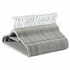 50 Grey Velvet Coat Hangers Clothes Non Slip Suit Trouser Pants Bar Flocked