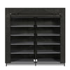 Shoe Rack Storage Cabinet Organizer Dustproof Stand Holds Black 115x30x110 cm