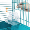 Small Parrot Cage Budgie Cage Open Top Travel Cage Bird Aviary w/Toy for Finch
