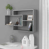 Wall Shelves Chipboard Floating Storage Display Rack High Gloss Grey