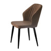 2X Retro Brown/ Grey Dining Chairs Faux Leather Kitchen Dining Room Metal Leg