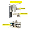 Hat and Coat Rack Stand Clothes Rail Shoe Storage Rack Hanger Hook Shelf 8 Hooks
