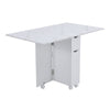 Kitchen Rolling Drop Leaf Dining Table Folding Narrow Table with Drawer/Shelves