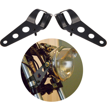 2pcs Motorcycle Headlight Bracket Fork Mount Bracket For Cafe Racer Rack UK