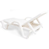 Sun Lounger Outdoor Garden Patio Relaxer White Recliner Bed Terrace Furniture