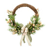 Wall Hanging Hoop Fake Flower Dia 40cm Door Decor With Eucalyptus Garland