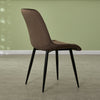 Set of 2 Velvet Dining Chairs Soft Padded Seat Metal Legs Modern Office Kitchen