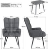 Accent Chair with Ottoman Set High Back Armchair with Footstool Lounge Tub Chair