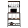 Kitchen Microwave Oven Stand Baker Rack Shelf Storage Organiser w/Hooks