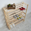 Shoe Rack Storage Unit in Pine 5 Tier Pine Wooden Choice of Sizes