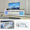 Modern TV Unit Stand Cabinet White Sideboard High Gloss Door Matt Body LED Wood