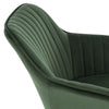 1x Kitchen Dining Chair Living Room Corner Chair with Velvet Steel Legs