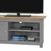 Lisbon Small TV Unit Cabinet Stand Media 1 Door 2 Shelf 99cm Grey Oak