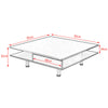 Coffee Table with 2 Storage Drawers Modern Home Living Room Table 4 Metal Legs