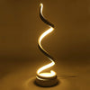 Modern LED Bedside Spiral Table Lamps Creative Design Curved Warm White Light UK