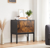 Small Side Cabinet Vintage Industrial Cupboard Rustic Metal Hall Console Table