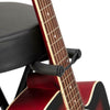 Foldable Guitar Playing High Stool Footstool Black with Guitar Rack