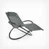 Orb Folding Garden Patio Rocking Sun Lounger Chair Outdoor