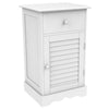 White Bedside Table, Bathroom / Hallway Cabinet Cupboard Slim/Small With Storage