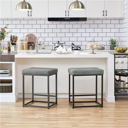 Bar Stools Set of 2 for Kitchen Counter Backless Modern 2pcs Stools Dining Room