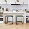 Bar Stools Set of 2 for Kitchen Counter Backless Modern 2pcs Stools Dining Room