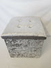 Crushed Velvet Toy Diamante Ottoman Folding Storage Pouffe Box Stool Seat Silver