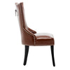 Red Faux Leather Kitchen Dining Chair Knocker High Back Accent Seat Luxury Home