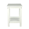 Bedside MDF Table Shelf Cabinet with Bottom Shelf Storage Unit, White
