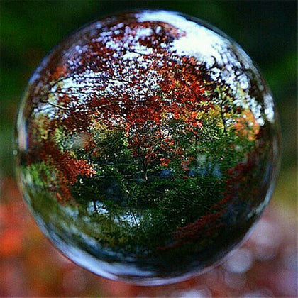 Clear Crystal Ball Healing Glass Lens Sphere Room Photography Decoration 80mm UK