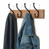 4 6 Oak Finish Heavy Duty Double Coat Hooks Wall Or Door Mountable