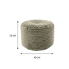 Round Bean Bag Foot Rest Stool Pouffe Living Room Beanbag Ottoman Footstools