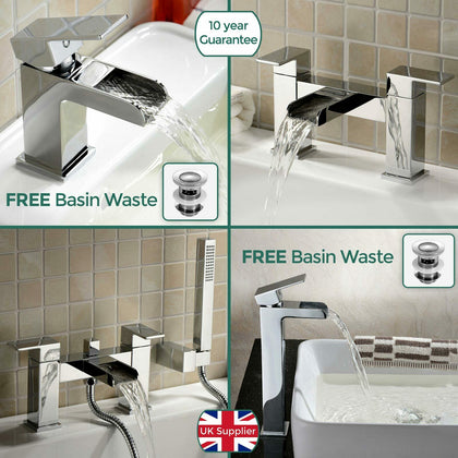 Ozone Bathroom Taps Deck Waterfall Tap Sets Basin Mono Bath Filler Shower Mixer