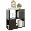 vidaXL Book Cabinet High Gloss Black 60x24x63 cm Chipboard Set