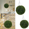 1/2x Gardman Artificial Decorative Hanging Topiary Ball Green Leaf Effect+ Chain