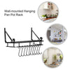 Kitchen Hanging Pot Pan Rack Wall Utensils Storage Shelf Saucepan Holder Hooks